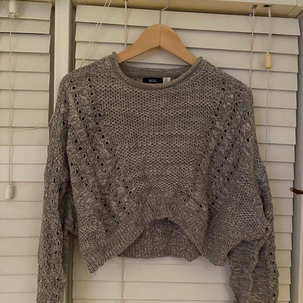 Cropped sweater!! VERY cozy